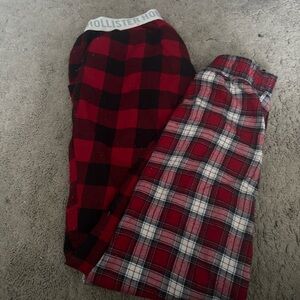 Hollister Red and Black Plaid Sleep Pants